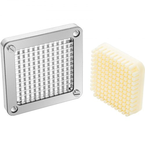 Stainless Steel French Fry Cutter Blades 3 PCS  6 Knives Replacement Dicer Parts  Push Block For Un 7