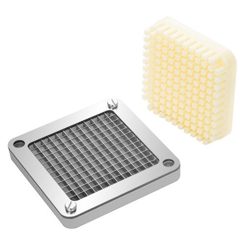 Stainless Steel French Fry Cutter Blades 3 PCS  6 Knives Replacement Dicer Parts  Push Block For Un 8