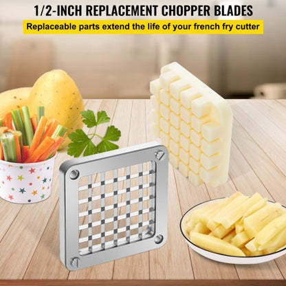 Commercial 12 Inch French Fry Cutter Blades 3 PCS Stainless Steel Replacement Sets With 6 Extra Kni 1