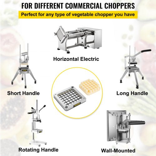 Commercial 12 Inch French Fry Cutter Blades 3 PCS Stainless Steel Replacement Sets With 6 Extra Kni 5
