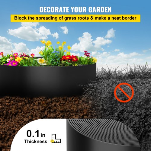80 Ft Black Landscape Edging 10 Inch Depth Recycled HDPE Coiled Terrace Board Flexible Bender Borde 3