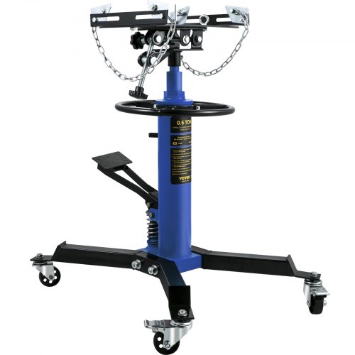 1100 Lbs Hydraulic Telescoping Transmission Jack 2Stage Floor Jack Stand With Foot Pedal  360 Swive 1