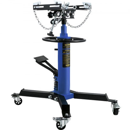 1100 Lbs Hydraulic Telescoping Transmission Jack 2Stage Floor Jack Stand With Foot Pedal  360 Swive 1