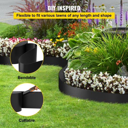 300 Ft Professional Landscape Edging 10 Inch Depth Recycled HDPE Coiled Terrace Board  Flexible Bor 5