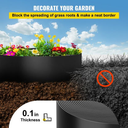 60 Ft Landscape Edging 10 Inch Depth Recycled HDPE Coiled Terrace Board Flexible Bender Border For  3