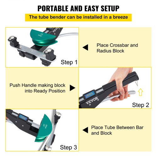 Premium Copper Pipe Bender Kit, Ratcheting Tube Bender with Color Dies, Forward & Reverse Bend for Copper & Aluminum