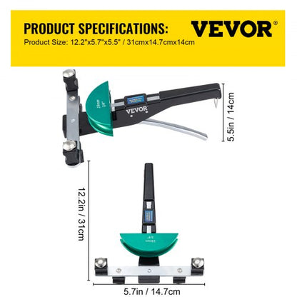 Premium Copper Pipe Bender Kit, Ratcheting Tube Bender with Color Dies, Forward & Reverse Bend for Copper & Aluminum