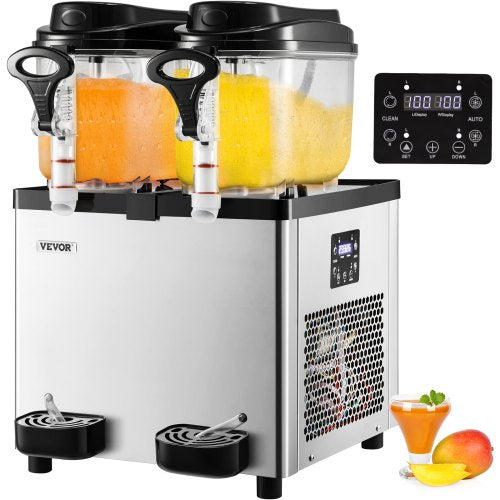 Commercial Slushy Machine Tanks Cups, Stainless Steel Margarita Smoothie Frozen Drink Maker, Perfect for Supermarkets