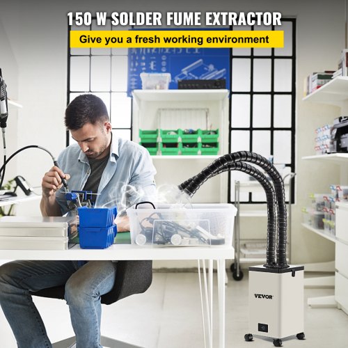 Professional Soldering Smoke Extractor, Speed Purifier with HEPA & Carbon Filter for Soldering, Welding, Laser Engraving