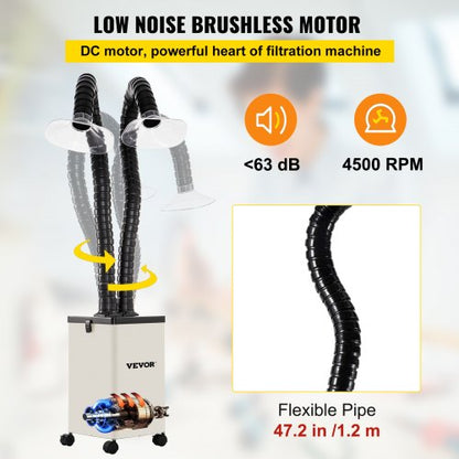 Professional Soldering Smoke Extractor, Speed Purifier with HEPA & Carbon Filter for Soldering, Welding, Laser Engraving