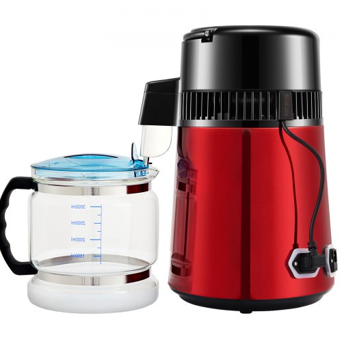 Water Distiller, Distilled Water Maker Machine, Dual Temp Display, Stainless Steel Countertop Distiller