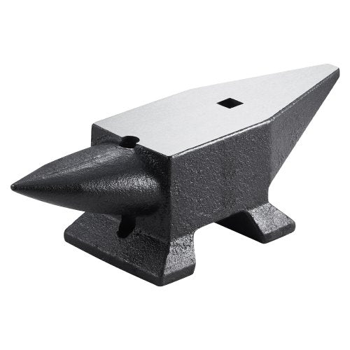 Cast Steel Anvil Single Horn Anvil with Large Countertop & Stable Base, High Hardness Round Horn Anvil Blacksmith