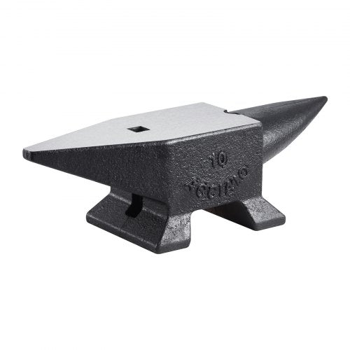 Cast Steel Anvil Single Horn Anvil with Large Countertop & Stable Base, High Hardness Round Horn Anvil Blacksmith