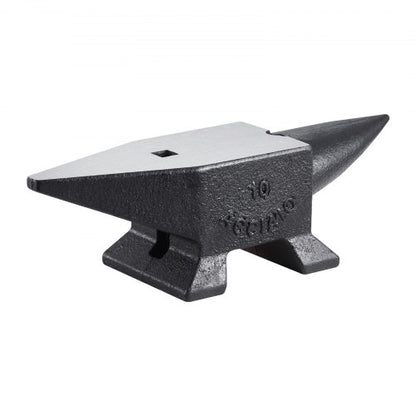Cast Steel Anvil Single Horn Anvil with Large Countertop & Stable Base, High Hardness Round Horn Anvil Blacksmith