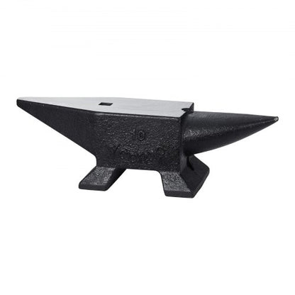 Cast Steel Anvil Single Horn Anvil with Large Countertop & Stable Base, High Hardness Round Horn Anvil Blacksmith