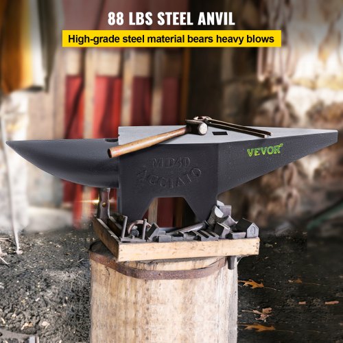 Cast Iron Anvil Single Horn with Large Countertop & Stable Base, High Hardness Round Horn Anvil for Bending, Shaping