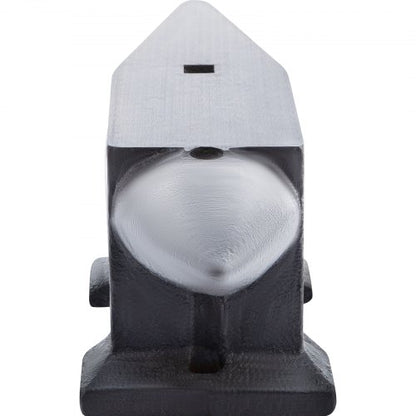 Cast Iron Anvil Single Horn with Large Countertop & Stable Base, High Hardness Round Horn Anvil for Bending, Shaping