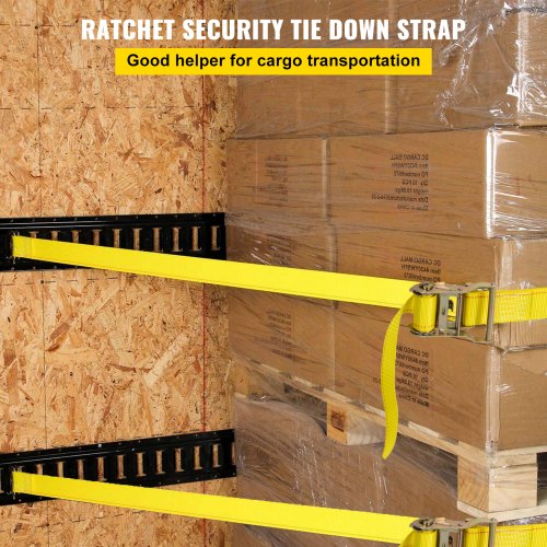 E Track Ratchet Strap Kit, Heavy-Duty E-Track Straps, LBS Breaking Strength, Polyester Webbing, Spring Fitting & Ratchet