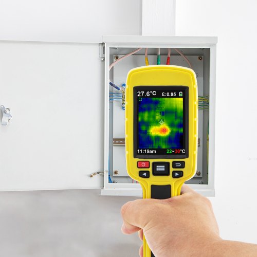 IR Resolution Thermal Imaging Camera with Display, Built-in SD Card & Rechargeable Li-ion Battery