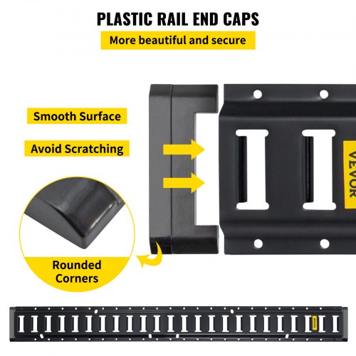 E Track Tie-Down Rail Kit, Steel Rails with O-Rings, Tie-Offs & End Caps, Complete Cargo Securing System for Trailers