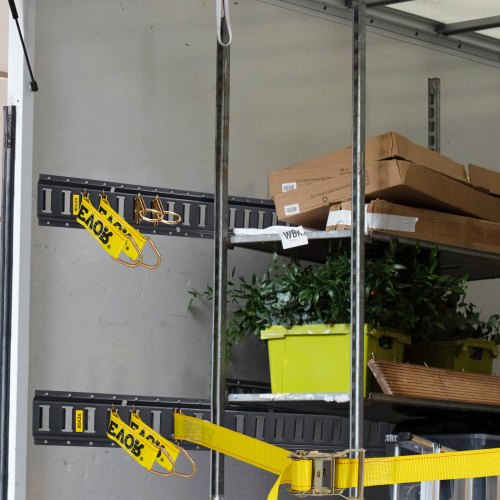E Track Tie-Down Rail Kit, Steel Rails with O-Rings, Tie-Offs & End Caps, Complete Cargo Securing System for Trailers