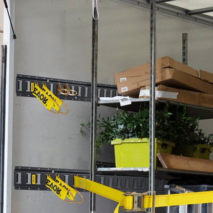 E Track Tie-Down Rail Kit, Steel Rails with O-Rings, Tie-Offs & End Caps, Complete Cargo Securing System for Trailers