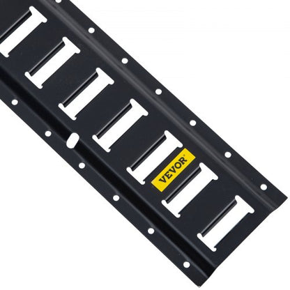 E Track Tie-Down Rail Kit, Steel Rails with O-Rings, Tie-Offs & End Caps, Complete Cargo Securing System for Trailers