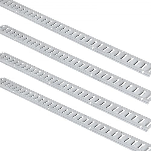 Heavy-Duty E Track Tie-Down Rail Kit, E-Tracks Set with Steel Rails, O-Rings, Tie-Offs & End Caps for Cargo, Motorcycle