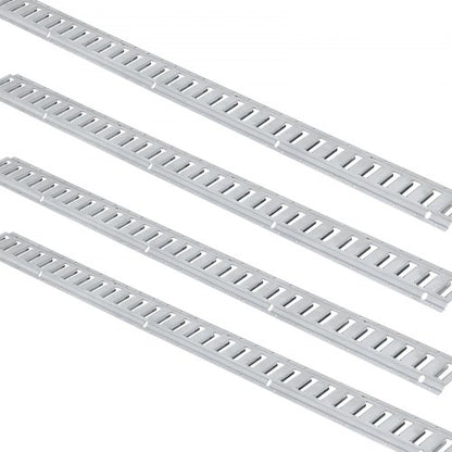 Heavy-Duty E Track Tie-Down Rail Kit, E-Tracks Set with Steel Rails, O-Rings, Tie-Offs & End Caps for Cargo, Motorcycle