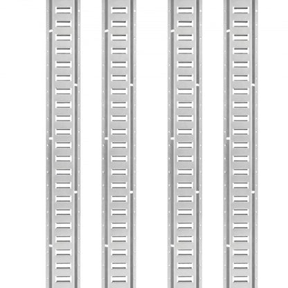 Heavy-Duty E Track Tie-Down Rail Kit, E-Tracks Set with Steel Rails, O-Rings, Tie-Offs & End Caps for Cargo, Motorcycle