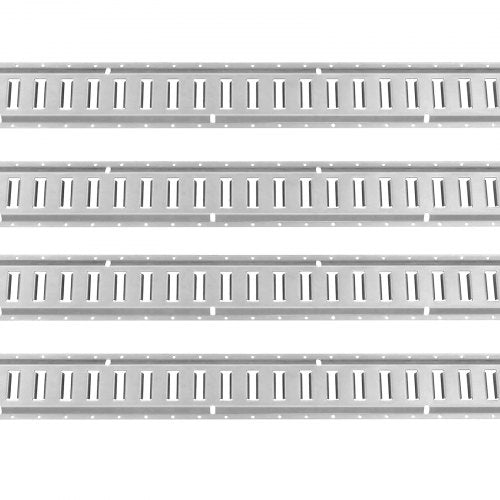 Heavy-Duty E Track Tie-Down Rail Kit, E-Tracks Set with Steel Rails, O-Rings, Tie-Offs & End Caps for Cargo, Motorcycle