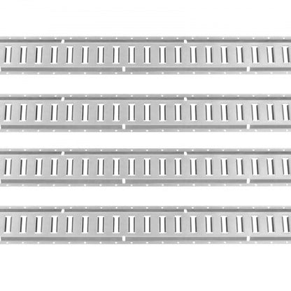 Heavy-Duty E Track Tie-Down Rail Kit, E-Tracks Set with Steel Rails, O-Rings, Tie-Offs & End Caps for Cargo, Motorcycle