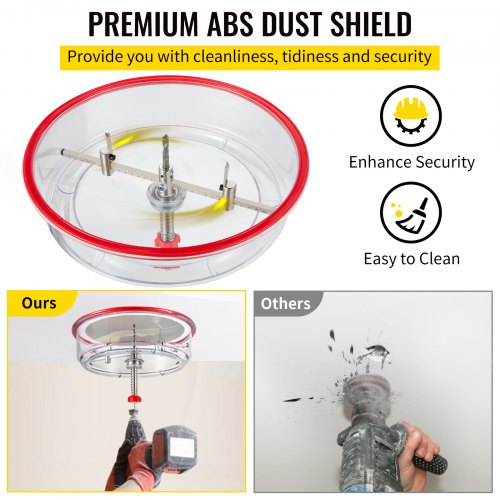 Twin Blade Recessed Hole Saw With PC Dust Shield Adjustable Hole Cutter Kit 158 To 8 For Recessed L 5