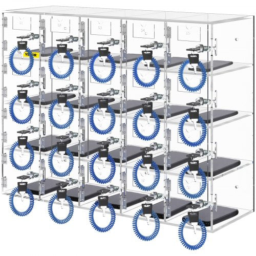 Clear Acrylic Phone Storage Box 20Slot Lockable Cabinet With Keys For Secure Storage In Offices Gym 1