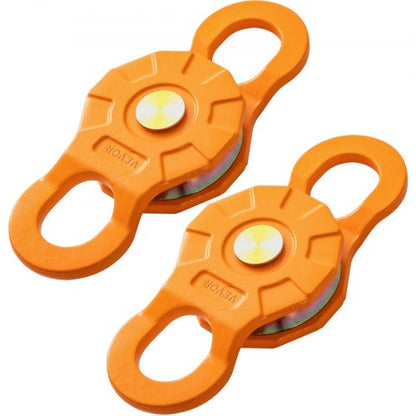Heavy Duty Winch Pulley 25000LB Snatch Block For OffRoad Recovery 2Pack  Fits 05514mm Synthetic Rop 7