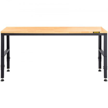 Adjustable Workbench 27136 Height 61 X 20 Hardwood Top 2000 LBS Load Capacity Power Outlets  USB Po 8