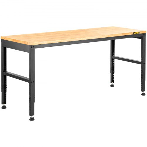 Adjustable Workbench 27136 Height 61 X 20 Hardwood Top 2000 LBS Load Capacity Power Outlets  USB Po 10