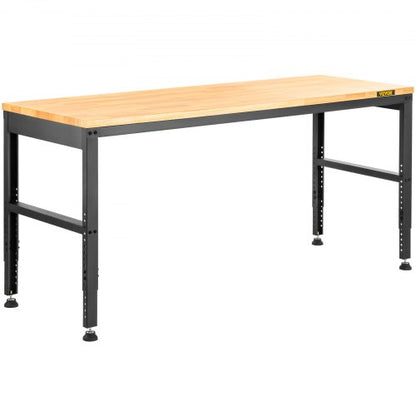 Adjustable Workbench 27136 Height 61 X 20 Hardwood Top 2000 LBS Load Capacity Power Outlets  USB Po 10