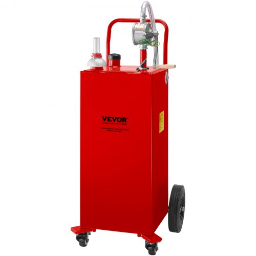 30 Gallon Fuel Caddy Gas Storage Tank With Manual Transfer Pump  4 Wheels Portable GasolineDiesel C 1