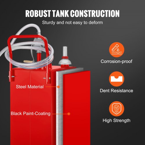 30 Gallon Fuel Caddy Gas Storage Tank With Manual Transfer Pump  4 Wheels Portable GasolineDiesel C 5