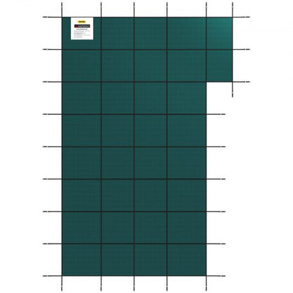 22 Ft X 42 Ft Rectangular Winter Pool Cover With Right Step HighStrength Mesh PP Safety Cover W Tri 7