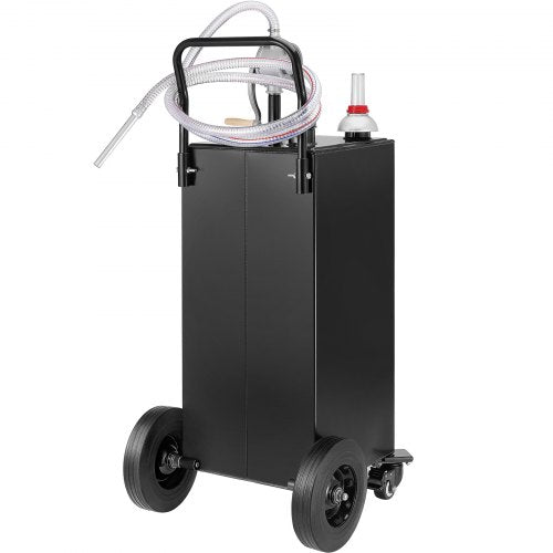 35Gallon Fuel Caddy HeavyDuty Gas Storage Tank W Manual Transfer Pump  4 Wheels Portable DieselGaso 8