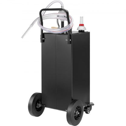 35Gallon Fuel Caddy HeavyDuty Gas Storage Tank W Manual Transfer Pump  4 Wheels Portable DieselGaso 8