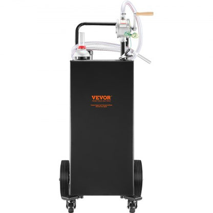 35Gallon Fuel Caddy HeavyDuty Gas Storage Tank W Manual Transfer Pump  4 Wheels Portable DieselGaso 9
