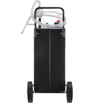35Gallon Fuel Caddy HeavyDuty Gas Storage Tank W Manual Transfer Pump  4 Wheels Portable DieselGaso 10