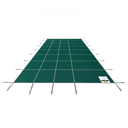 14 Ft X 26 Ft Rectangular Winter Pool Cover Triple Stitched High Strength Mesh PP Material With Rai 9