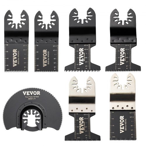 50Piece Quick Release Multitool Blades Kit HCS Tool Blades For Wood Plastic Metal Nails  Bolts 7