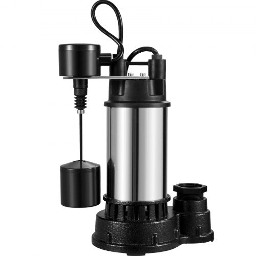 1.5 HP 6000 GPH Submersible Water Pump with Vertical Float Switch, Heavy-Duty Basement Sump Pump for Flooding Areas