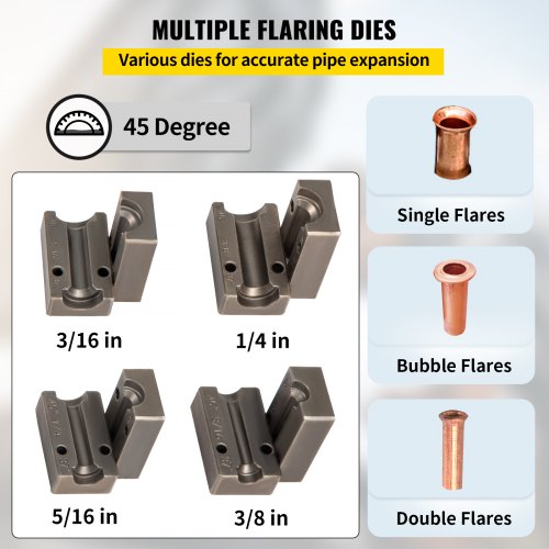 Double Flaring Tool Brake Line Flaring Kit With Single Double And Bubble Flares For Tube Copper Alu 6