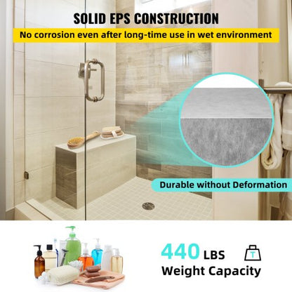 Waterproof Tile Bench Ready To Tile Board Shower Bench Rectangle 2